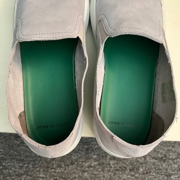 JOHN ELLIOTT Moon Grey Haze Low-Top Seude Slip-On Sneakers 41 NIB 9.5 10 - Picture 6 of 13
